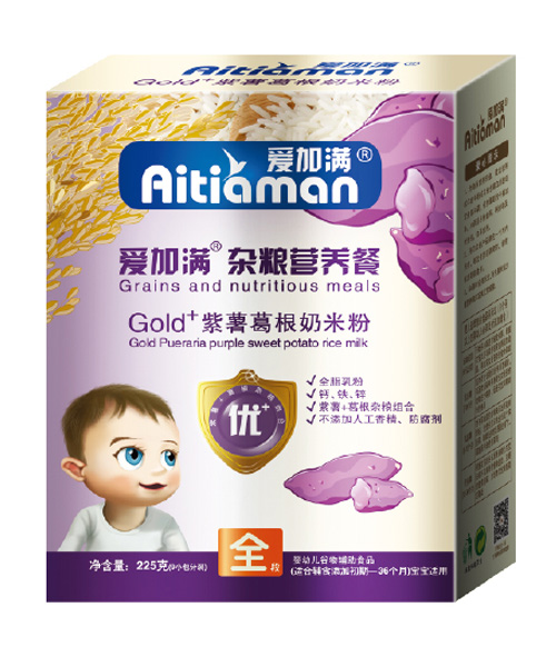 愛加滿紫薯奶米粉盒裝