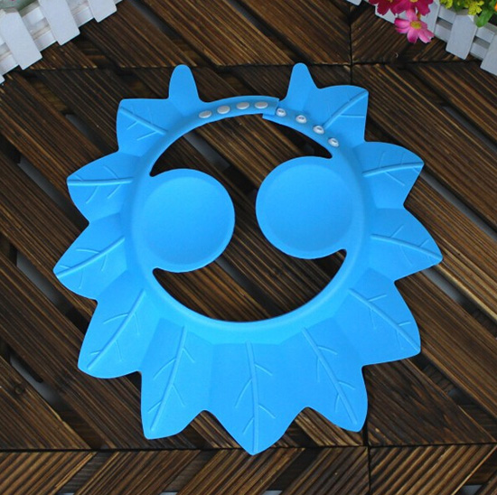 加厚兒童洗頭帽藍