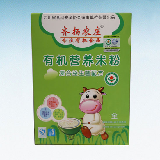 齊揚農莊有機營養(yǎng)米粉(復合益生菌配方)盒裝