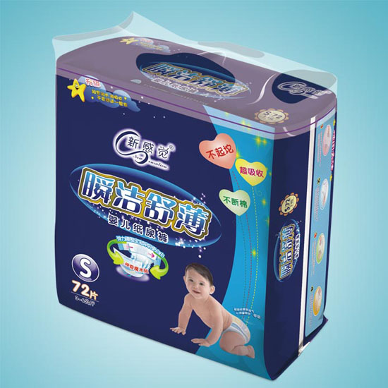新感覺(jué)瞬潔舒薄嬰兒紙尿褲S碼72片