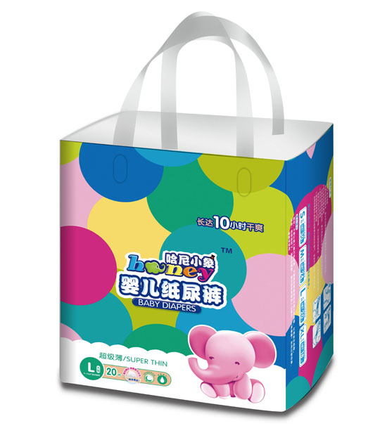 哈尼小象超級薄嬰兒紙尿褲L碼20片