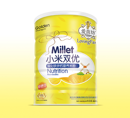 愛茵坊強(qiáng)化鐵鋅鈣營(yíng)養(yǎng)小米雙優(yōu)米粉聽裝