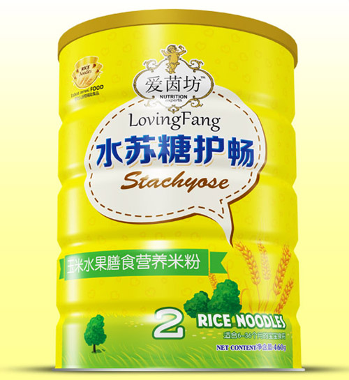 愛(ài)茵坊玉米水果膳食水蘇糖護(hù)暢米粉鐵聽(tīng)2段