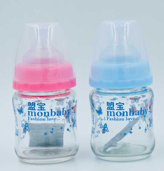 盟寶120ml自動(dòng)藍(lán)寶石玻璃奶瓶