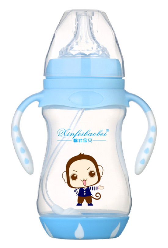 馨菲寶貝奶瓶雙柄藍色