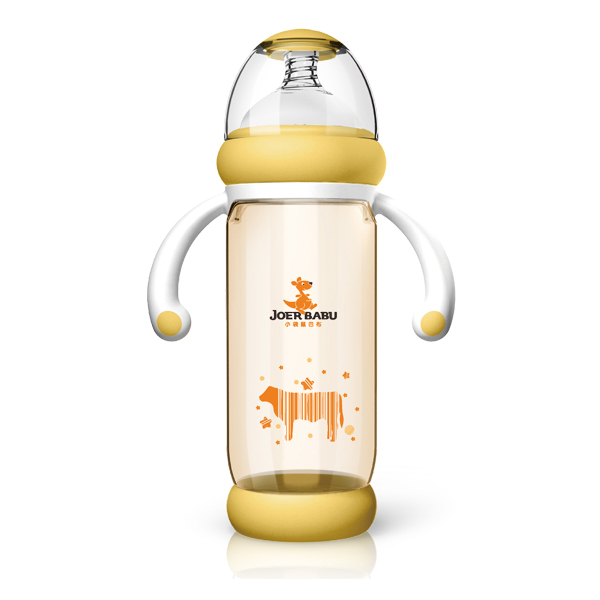 小袋鼠巴布防燙PPSU奶瓶BP-858黃色