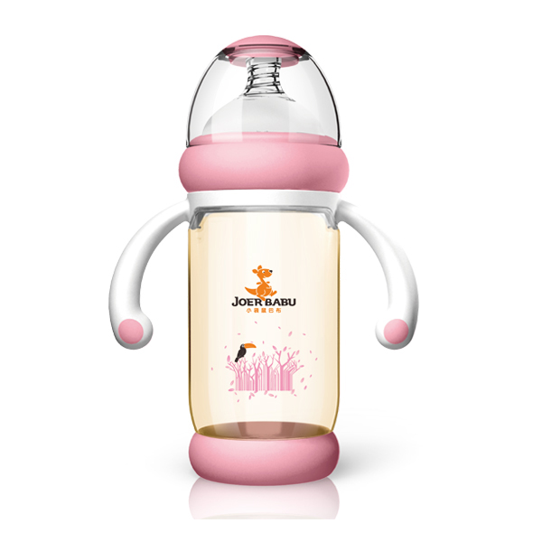 小袋鼠巴布防燙PPSU奶瓶BP-857粉色