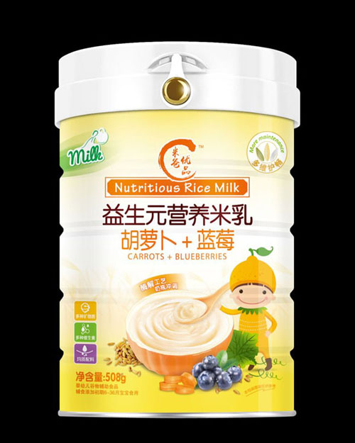 米爸優(yōu)品益生元營養(yǎng)米乳-胡蘿卜+藍(lán)莓配方