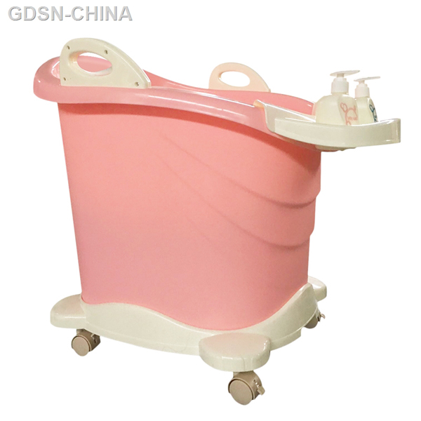 青蛙嘟迪立式滑輪浴桶粉色