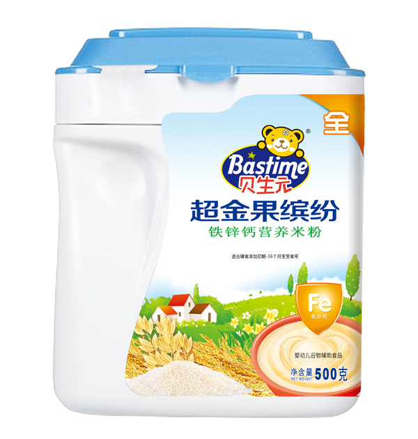 貝生元超金果繽紛鐵鋅鈣營養(yǎng)米粉聽裝