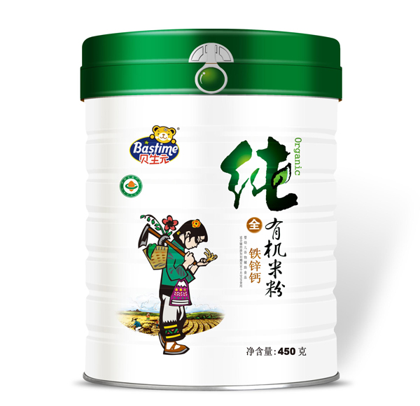 貝生元純有機鐵鋅鈣米粉系列(聽裝)