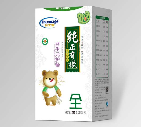 貝之翼益生元護(hù)暢純有機(jī)米粉-盒裝