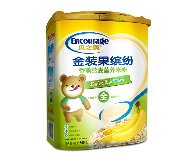 貝之翼金裝果繽紛-香蕉燕麥營養(yǎng)米粉聽裝