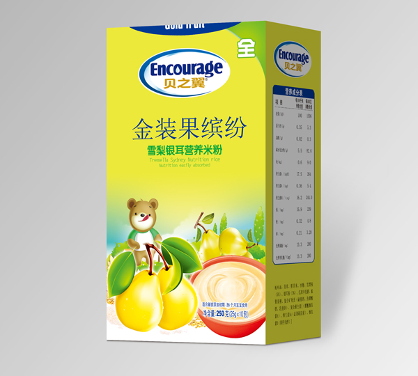 貝之翼金裝果繽紛-雪梨銀耳營養(yǎng)米粉盒裝