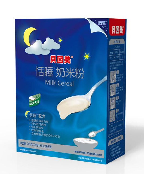 貝因美恬睡奶米粉