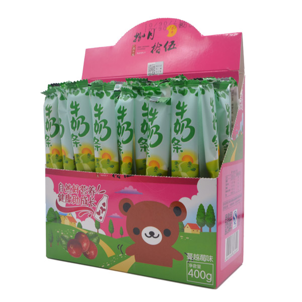 捌月拾伍蔓越莓味牛奶條400g內(nèi)包裝