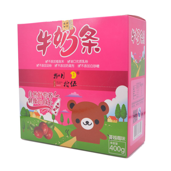 捌月拾伍蔓越莓味牛奶條400g