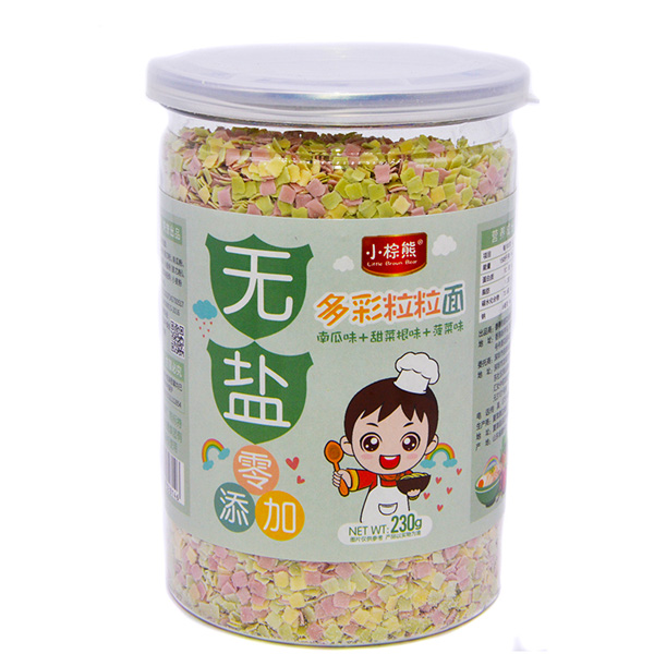 小棕熊無鹽多彩粒粒面南瓜味+甜菜根味+菠菜味