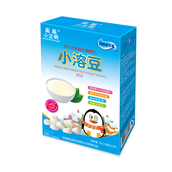 南極小企鵝凍干水果益生菌酸奶小溶豆原味