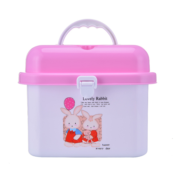 邦貝小象多功能奶瓶收納箱粉色