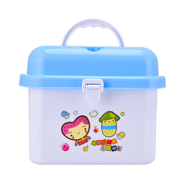 邦貝小象多功能奶瓶收納箱藍色