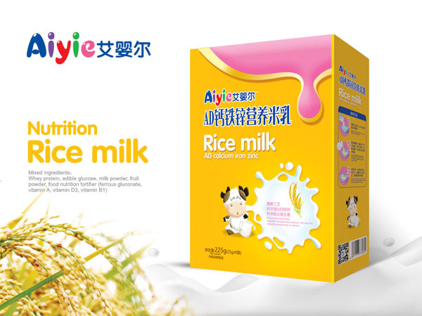 艾嬰爾AD鈣鐵鋅營(yíng)養(yǎng)米乳盒裝