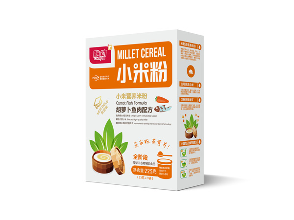 酷幼小米粉-胡蘿卜魚肉配方-紙盒