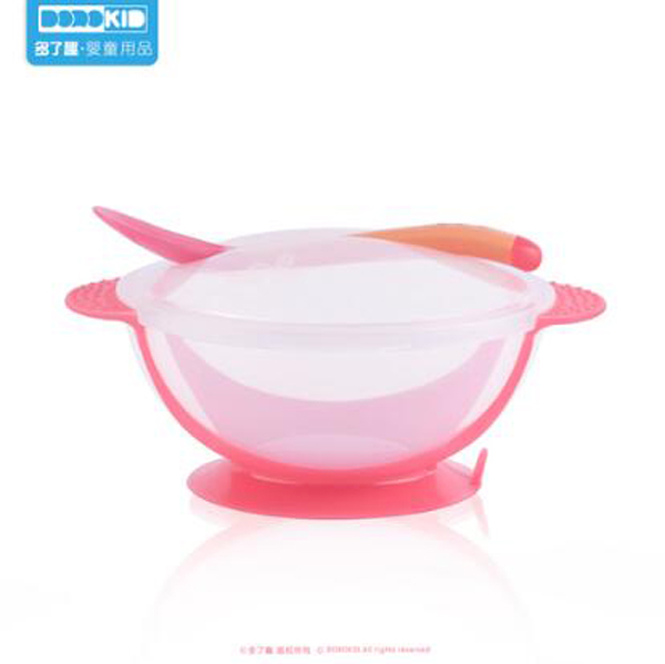 多了趣吸盤碗勺套裝(淺紅色)