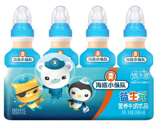 海底小縱隊(duì)益生元營養(yǎng)牛奶飲品(原味)4瓶