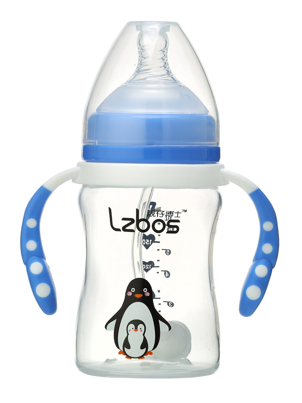 靚仔博士寬口徑晶透自動奶瓶 藍(lán)色