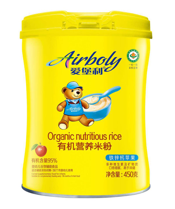 愛(ài)堡利鐵鋅鈣蘋果有機(jī)營(yíng)養(yǎng)米粉