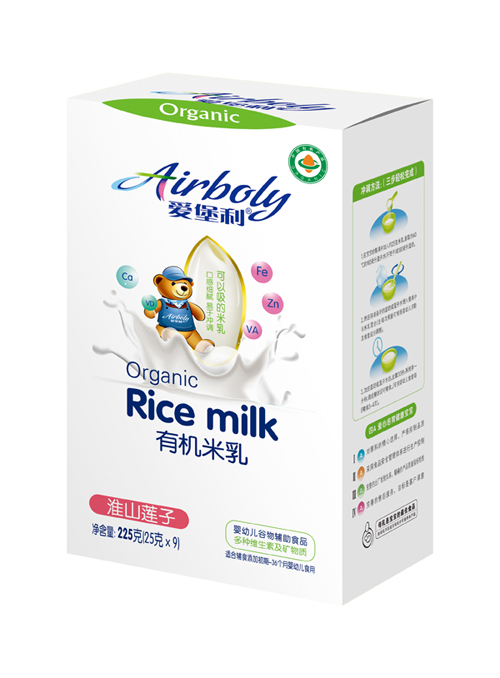 愛堡利淮山蓮子有機(jī)米乳盒裝