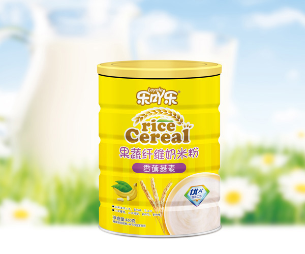 樂(lè)吖樂(lè)果蔬纖維奶米粉香蕉燕麥罐裝