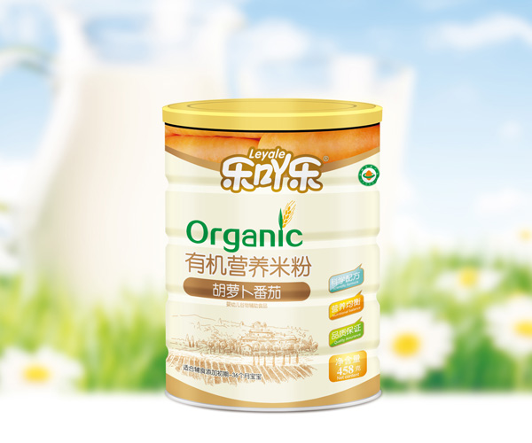 樂吖樂有機(jī)營(yíng)養(yǎng)米粉胡蘿卜番茄罐裝