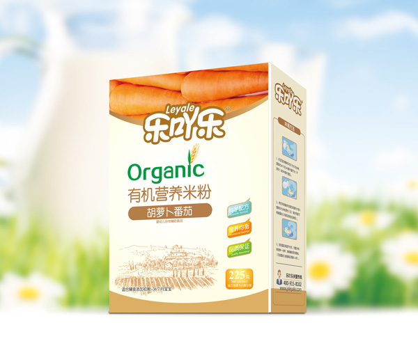 樂吖樂有機(jī)營(yíng)養(yǎng)米粉胡蘿卜番茄盒裝