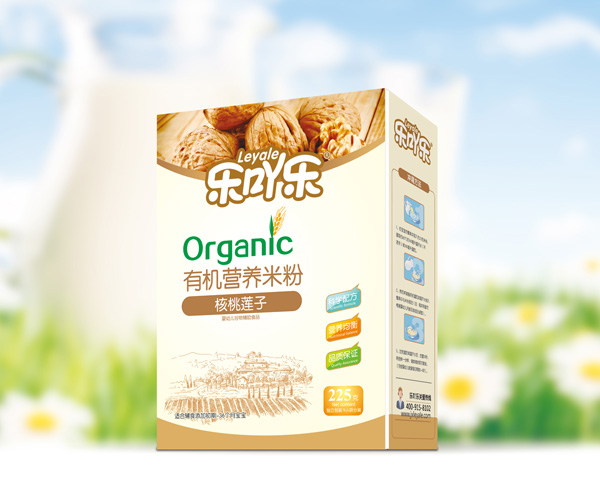 樂吖樂有機(jī)營(yíng)養(yǎng)米粉核桃蓮子盒裝