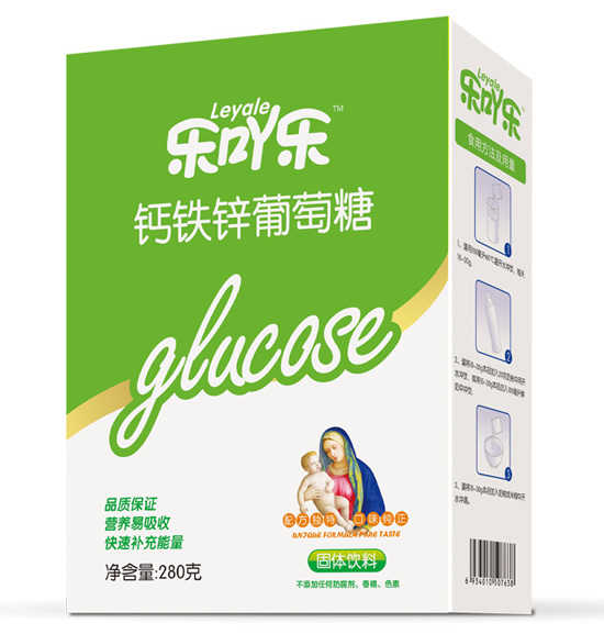 樂(lè)吖樂(lè)鈣鐵鋅葡萄糖280g盒裝
