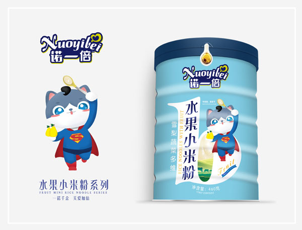 諾一倍水果小米粉-雪梨蔬菜多維 桶裝