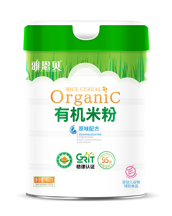 雅恩貝有機米粉-原味配方 桶裝