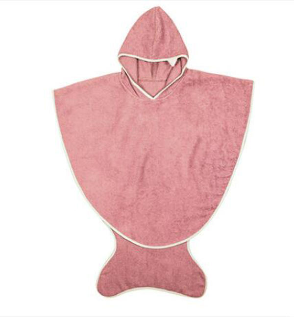 西班牙baby bites斗篷帶帽浴巾 粉色(0-3歲)