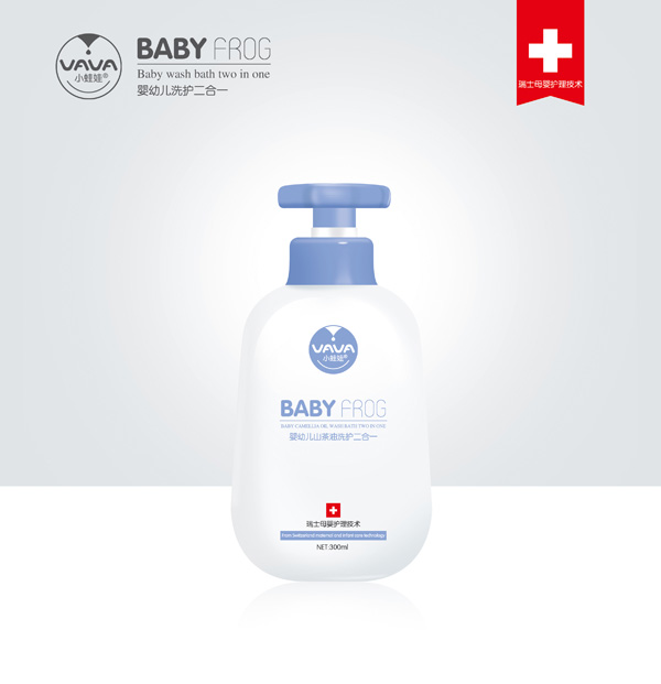 小蛙娃嬰幼兒山茶油洗護二合一300ml