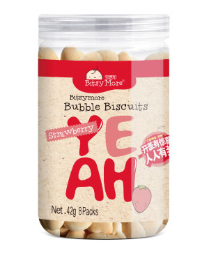 寶思加泡泡餅干-草莓味