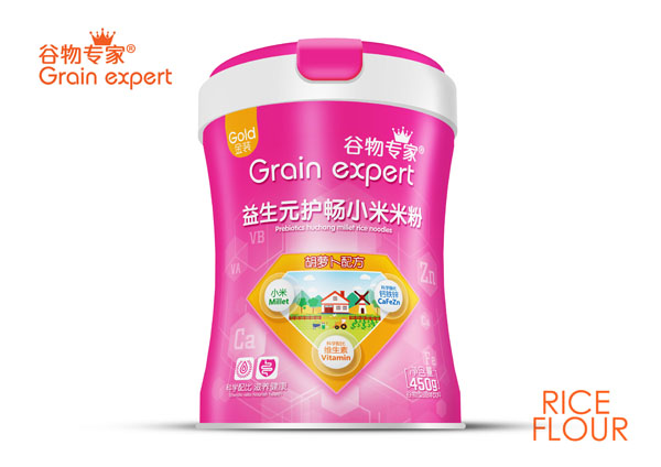 谷物專家益生元護暢小米米粉-胡蘿卜配方 桶裝