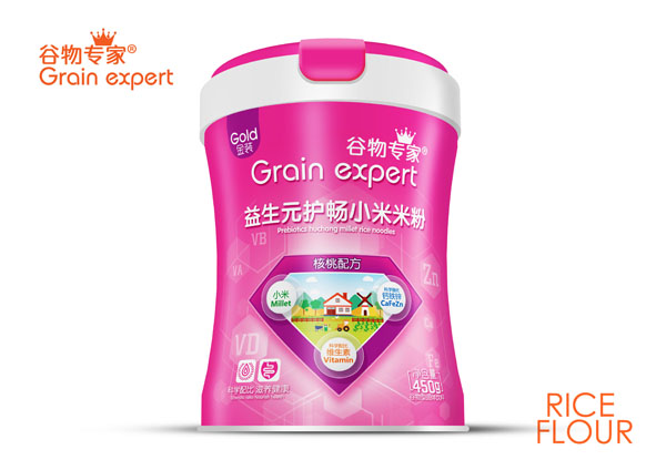 谷物專家益生元護暢小米米粉-核桃配方 桶裝