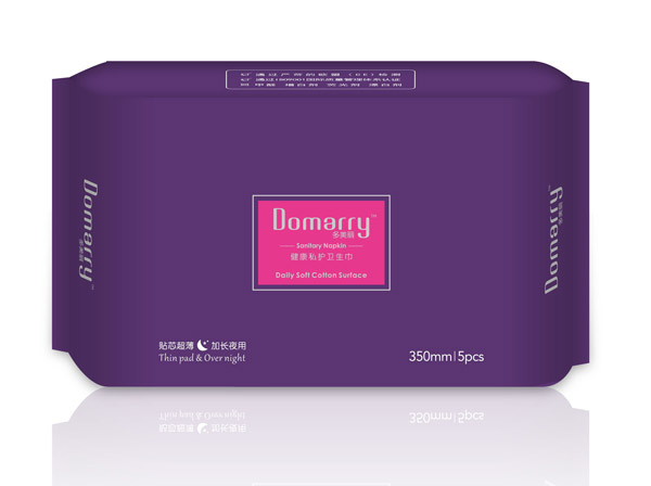 多美麗健康私護(hù)衛(wèi)生巾5片-加長夜用350mm紫色包裝