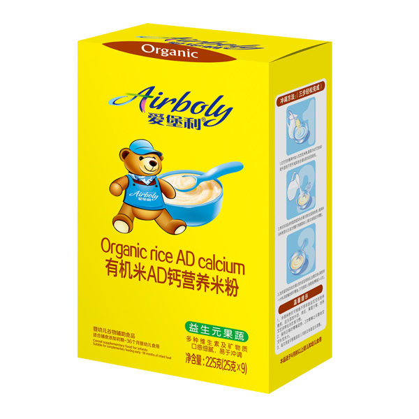愛(ài)堡利有機(jī)米AD鈣營(yíng)養(yǎng)米粉-益生元果蔬
