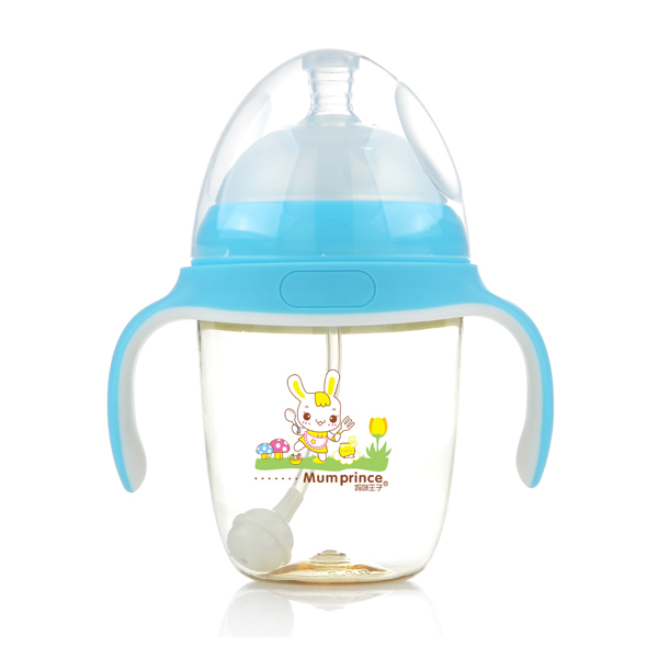 媽咪王子PPSU寬口自動吸240ml奶瓶 藍(lán)色