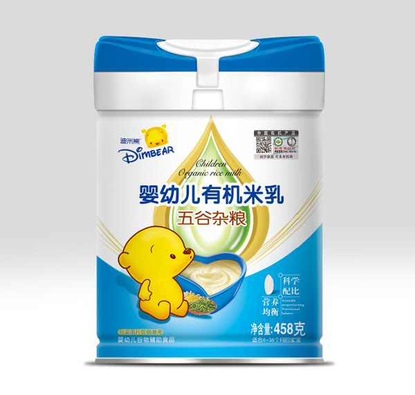 迪米熊嬰幼兒有機(jī)米乳-五谷雜糧罐裝