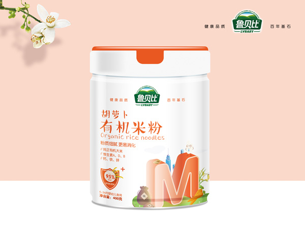 魯貝比胡蘿卜有機米粉 聽裝