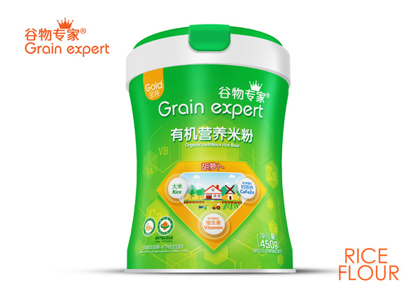 谷物專(zhuān)家有機(jī)營(yíng)養(yǎng)米粉-胡蘿卜罐裝